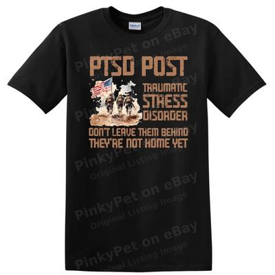 PTSD Awareness T Shirt Traumatic Stress Disorder Support Military Tee