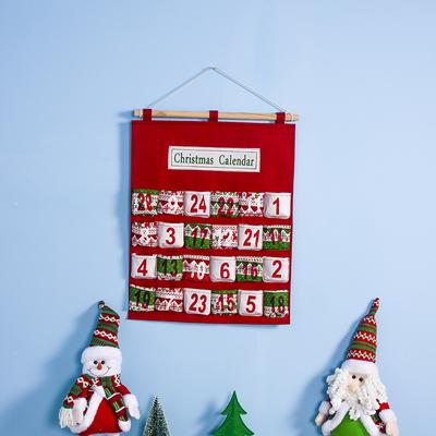Giant Christmas Decorations, Creatively Printed Multi-layer Candy Storage Bags, Christmas Countdown Calendar Storage Bags