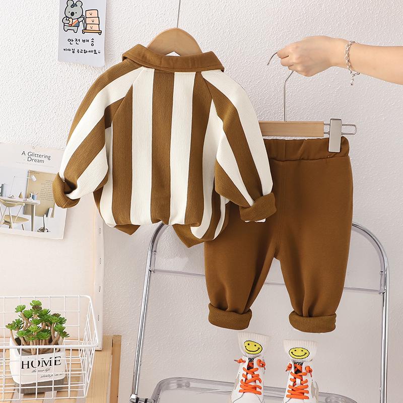 Boys' Trendy Two-Piece Sweatshirt Suit for Spring & Autumn 2023 - Stylish Sportswear for Kids