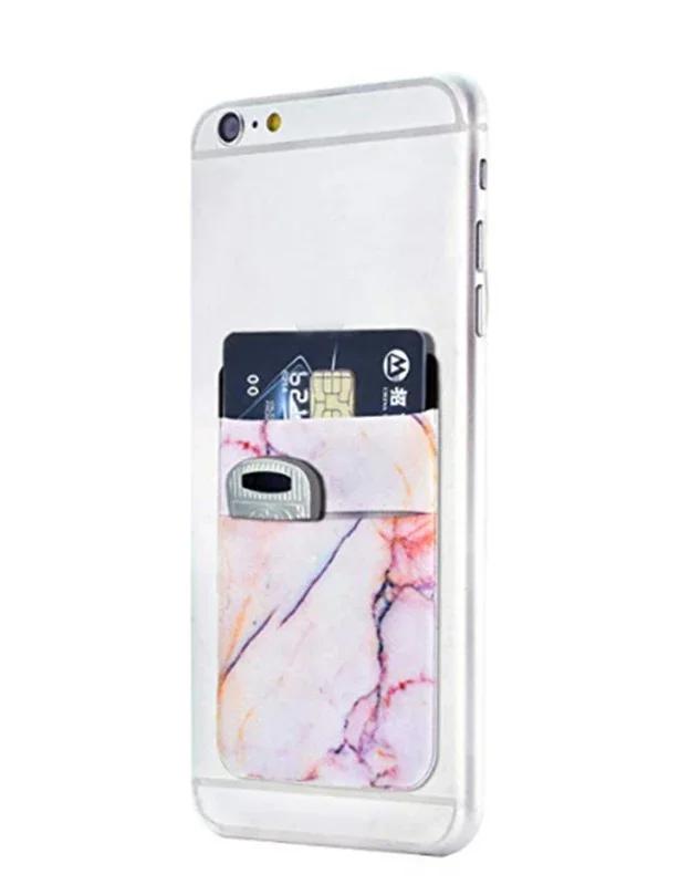 1pcs Thin Women Men Cell Phone ID Credit Card Holder Silicone Case Pouch Back Sticker Slim Wallet Case Card Holder