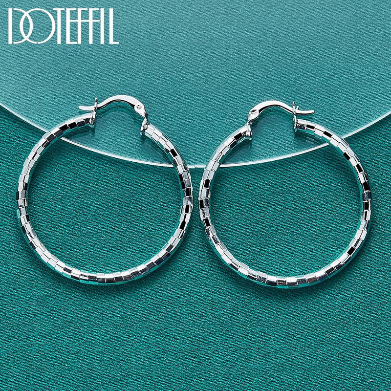 925 Sterling Silver Round Earrings Fashionable Wedding Jewelry