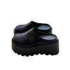 Small man increases the height of the bag head and half slippers, women wear new autumn thick-soled slippers, retro lazy