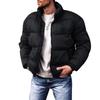 Men S Plus Size Winter Stand Collar Zip Loose Warm Cotton Jacket