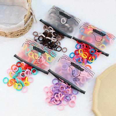 100Pcs Hair Bands for Children Colorful Nylon Scrunchies Hair Ties Rubber Band Kids Elastic Hair Rope Girl Hair Accessories