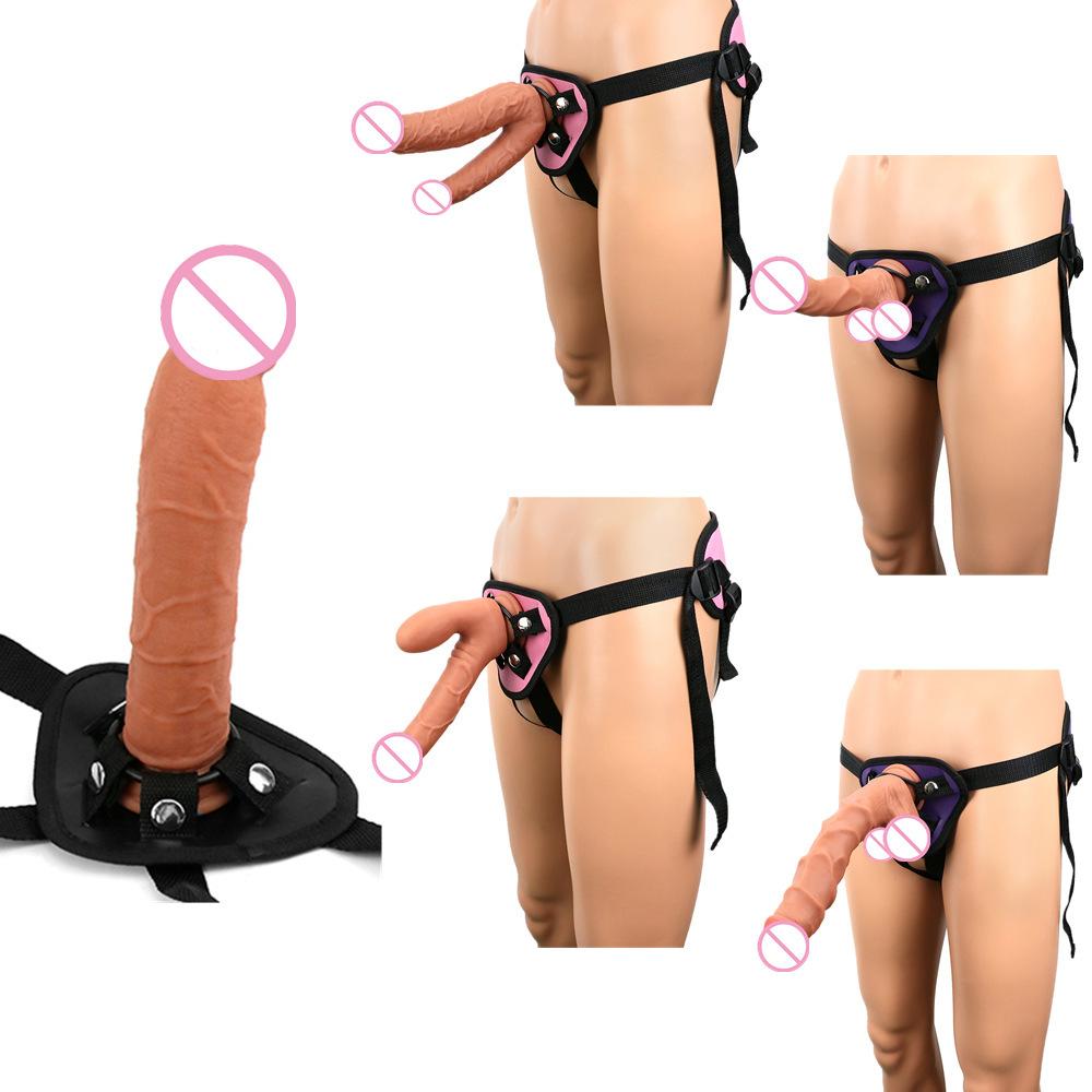Silicone Dildo Pull-up Pants Wearing Soft Flesh Dildo Realistic Dildo Male Genitalia Adult Sexual Products