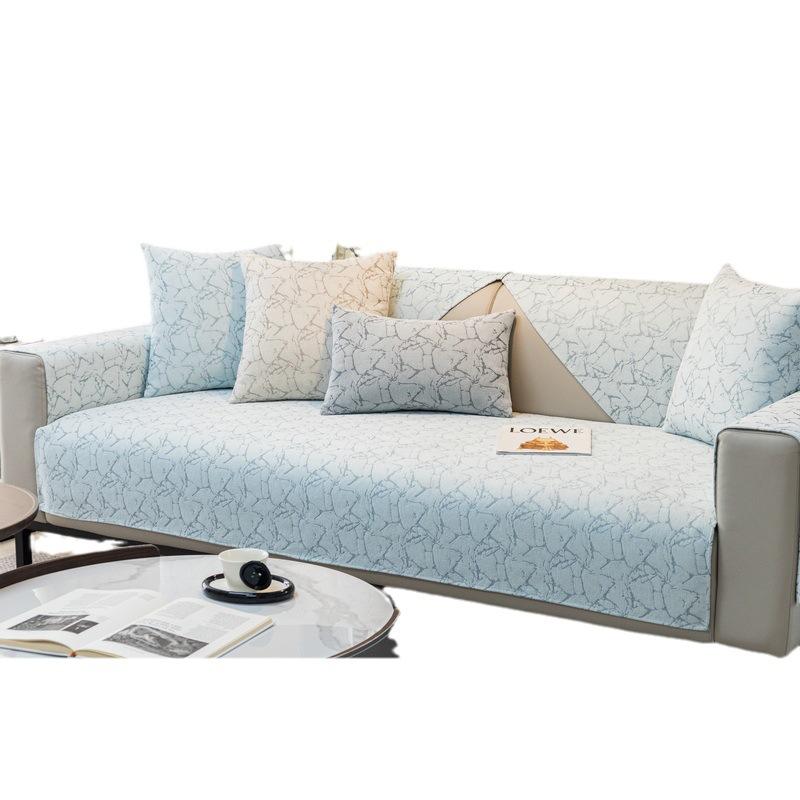 Ins Wind Leather Sofa Special Sofa Cushion Solid Color Sofa Seat Cushion Four Seasons Universal Sofa Cover New Non-Slip