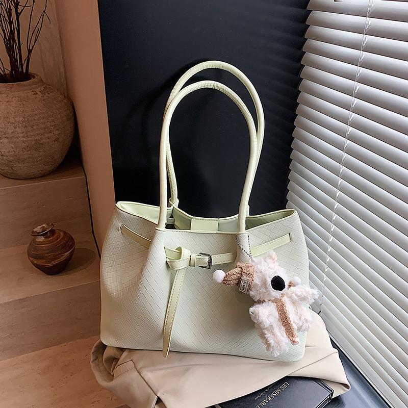 Stylish Large Pu Bag With Inner Pouch And Magnetic Snap Closure For Office