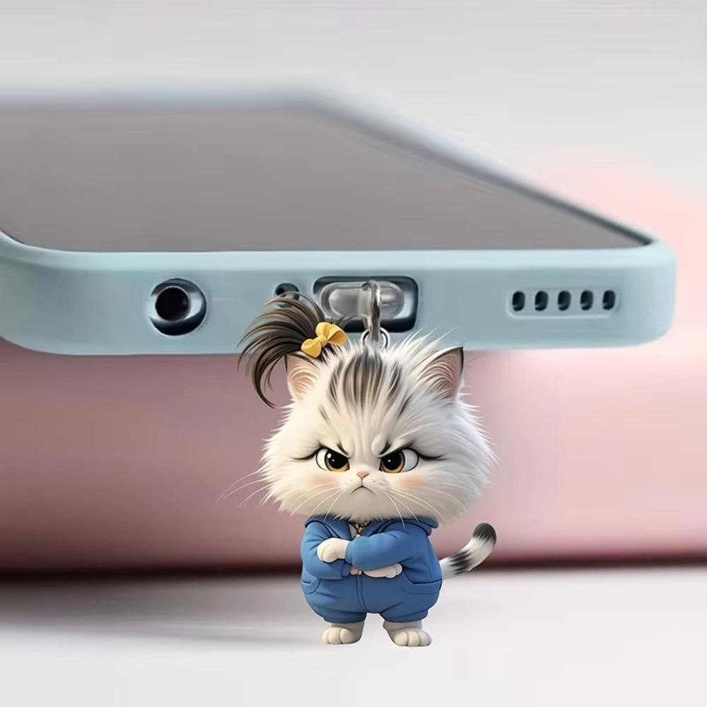 Cartoon Design Animal Dust Plug Pendant for Iphone/Android Phone Decoration