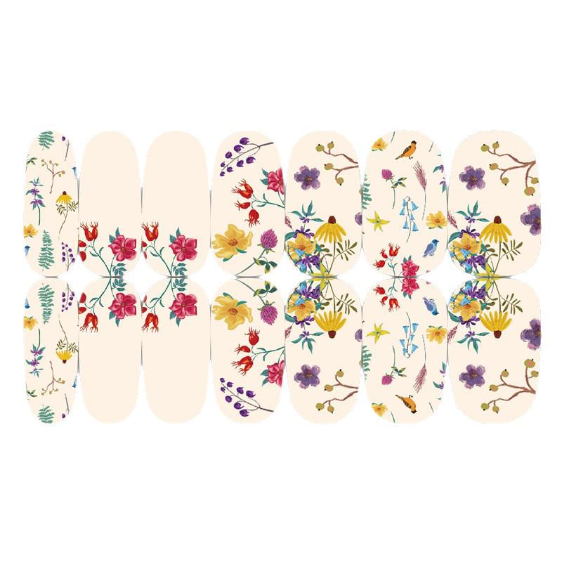 Flower Series Nail Art Stickers: Full Adhesive Set YMY2451-2465