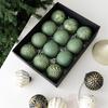 12Pcs Shimmering Christmas Ball Ornament 8cm Shatterproof Christmas Baubles Hanging Decorations for Tree Wreath Mantels