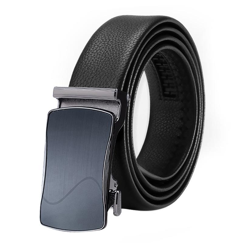Men's Automatic Buckle Belt New Head Layer Cowhide Pants Belt Gift Box Belt Belt