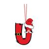 2D 26 Letter Christmas Ornaments Acrylic Flat Christmas Tree Home Decorations Ornaments