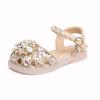 Girls shoes children's princess bag head sandals 2025 new spring and summer models little girl baby crystal big children soft sole