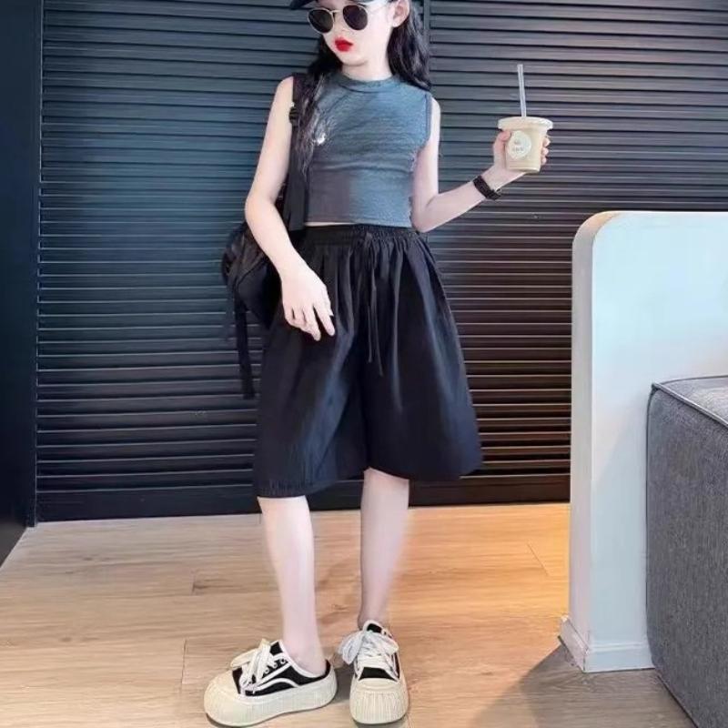 Girls  Shorts for Outdoor Wear Summer Mid-length Shorts Children s Dopamine Five-point Shorts Older Girls  Seven-point Shorts Thin Style 120