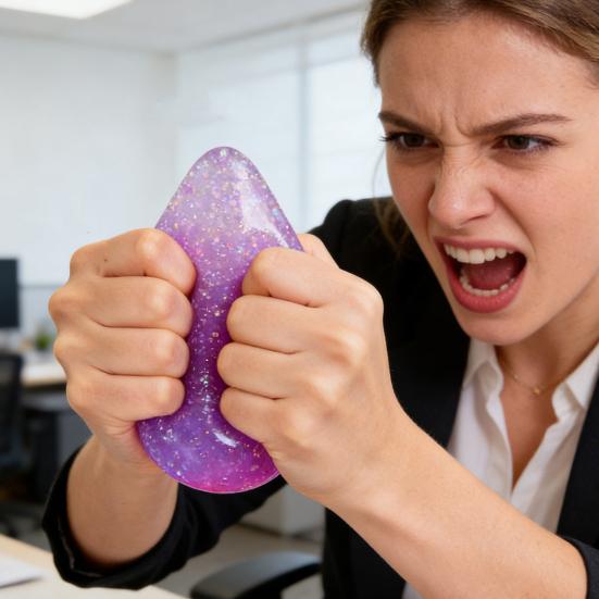 Glitter Waterdrop Stress Relief Toy Anxiety Reduction Water Drop Shape Sensory Toy with Sequins Inside Portable Decompression Stress Ball