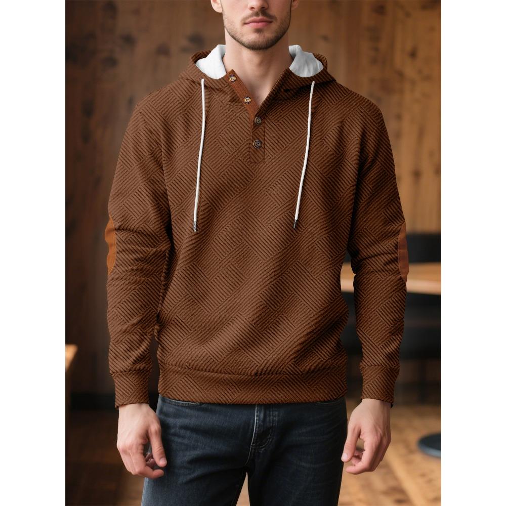 

Мужской свитер жаккардовый с капюшоном, с длинным рукавом, оверсайз, повседневная спортивная куртка для мужчин XXXL коричневый