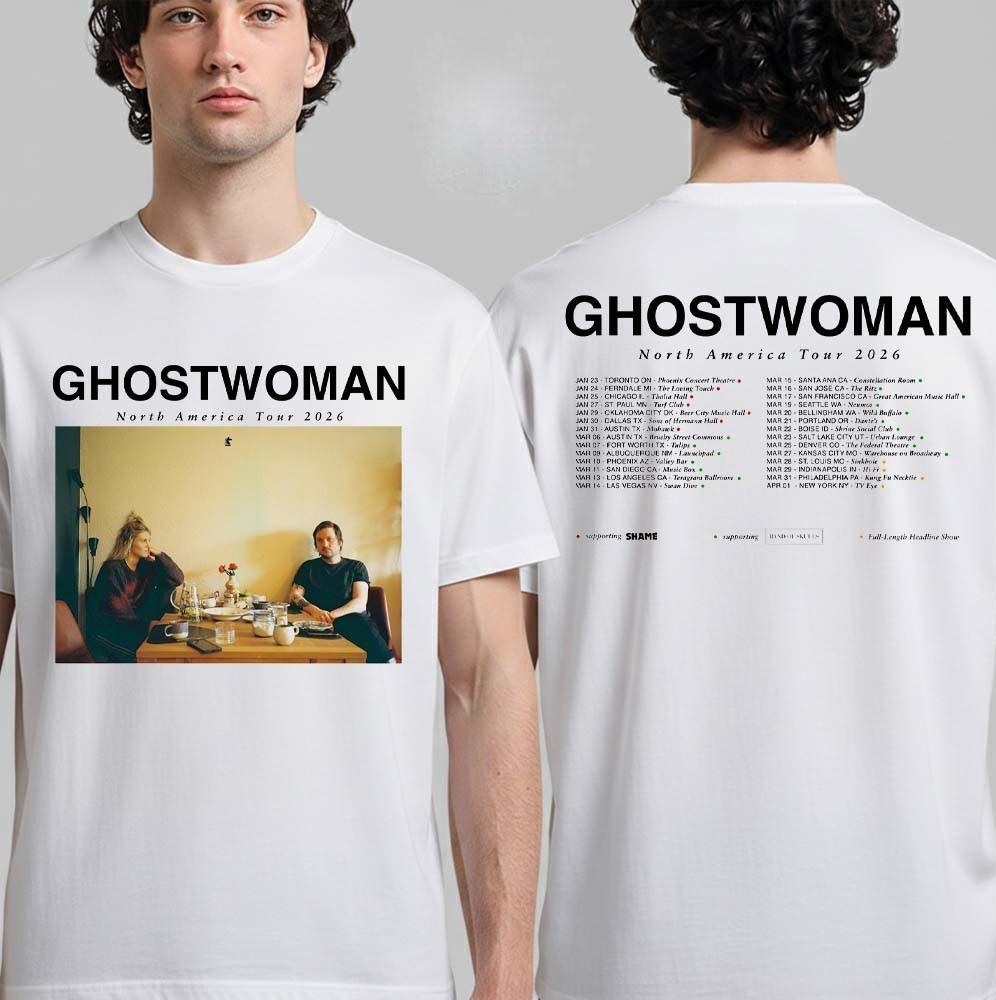Ghostwoman North America Tour 2026 City Dates Two Sided T-Shirt