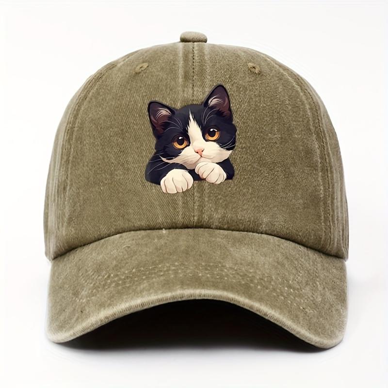 

Забавная бейсболка с кошачьим узором, регулируемая уличная шляпа, подходящая как для мужчин, так и для женщин, любителей кошек.