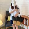 Summer Beach Straw Basket Bags Casual Rattan Large Capacity Totes Women Wicker Woven Shoulder Bags