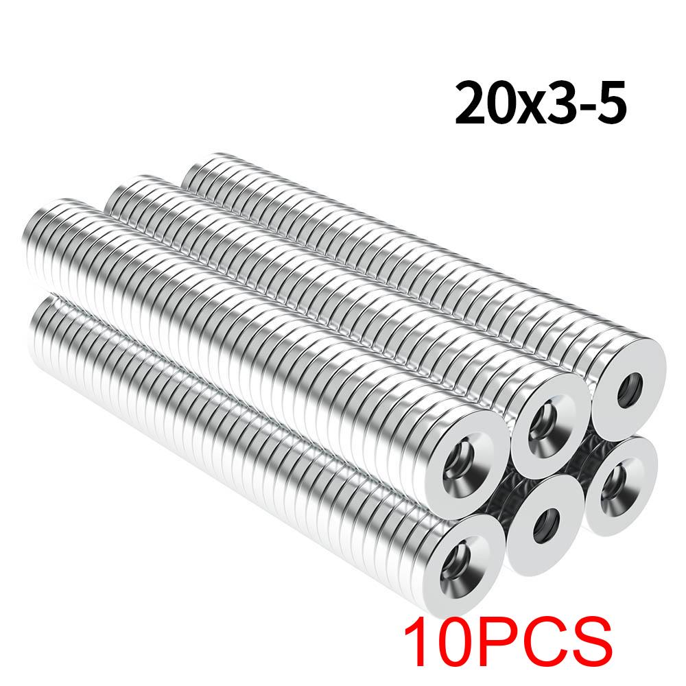 Super Strong Neodymium Magnet N35 NdfeB Permanent Magnetic imanes Round With Holes Powerful Magnets Refrigerator Magnet