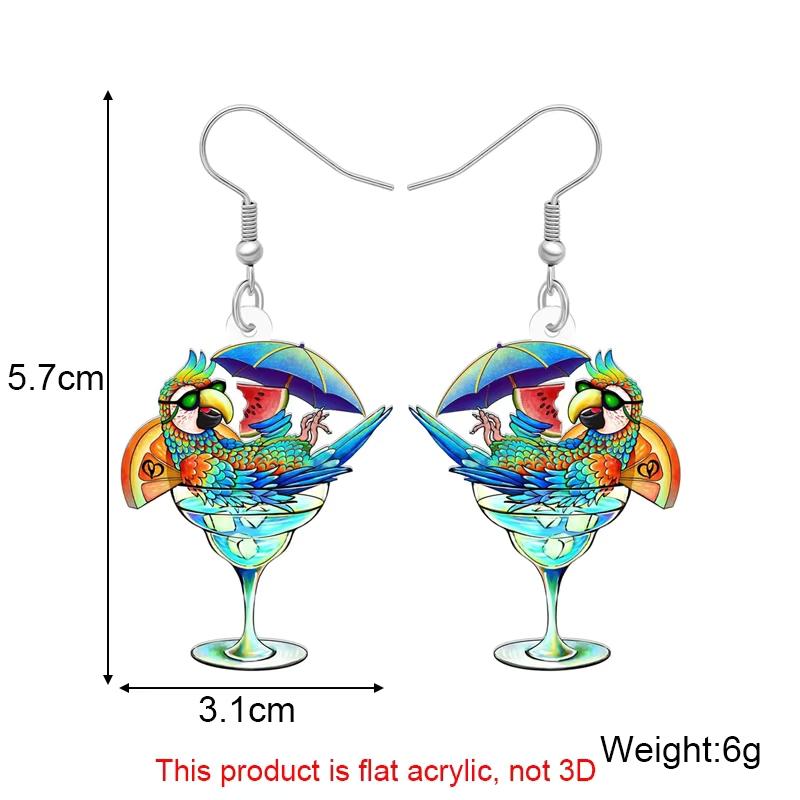 Cute Acrylic Pendants Hook Earrings Sequins Beer Bottle Women Dangle Earrings Korean Fashion Bear Small Earrings Pendientes