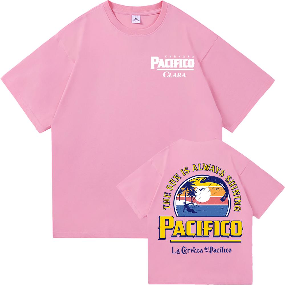 

La Cerveza Del Pacifico Beer T Shirt Men/Women Aesthetic Cerveza Pacífico Clara Tshirt Vintage 80 s 90 s Cotton Tees Shirts Tops S