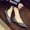 Pointed single shoes women's summer 2025 new Korean version tide shallow mouth flat shoes ladyshoes Doudou shoes student shoes lady shoes
