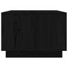 Vidaxl Stolik Kawowy, Czarny, 80X50X35 Cm, Lite Drewno Sosnowe