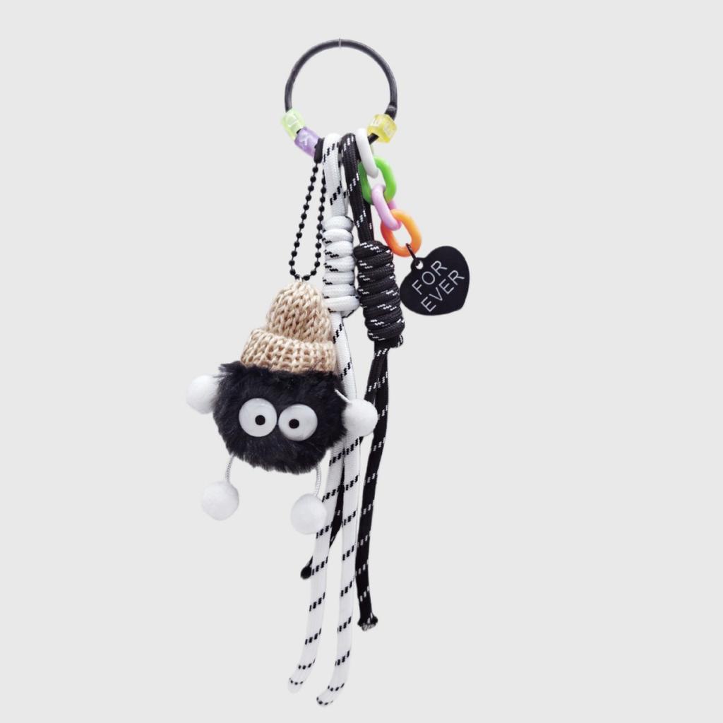 Maillard Wind Star Bag Pendant Ins Girls Bag Accessories Cute Hairball Keychain Lanyard Pendant