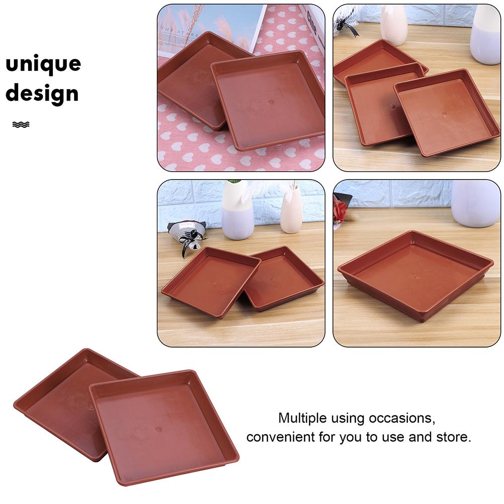 10 Pcs Square Plastic Plant Saucer Durable Planter Tray Flower Pot Drainage Tray Water Catcher Plate Plants Trays Garden Water