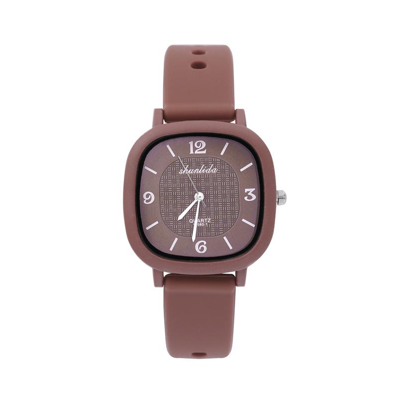 Wind High-Value Square Women'S Watch Student Retro Versatile Small Dial Silicone Tape Quartz Watch Women
