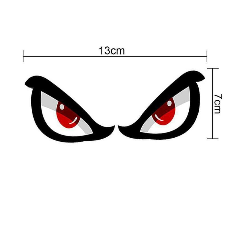 3D Angry Red Eyes Modeling Car Sticker Car Decorative Accessories Sunscreen Waterproof Sticker Motorbike Helmet Reflective Decal