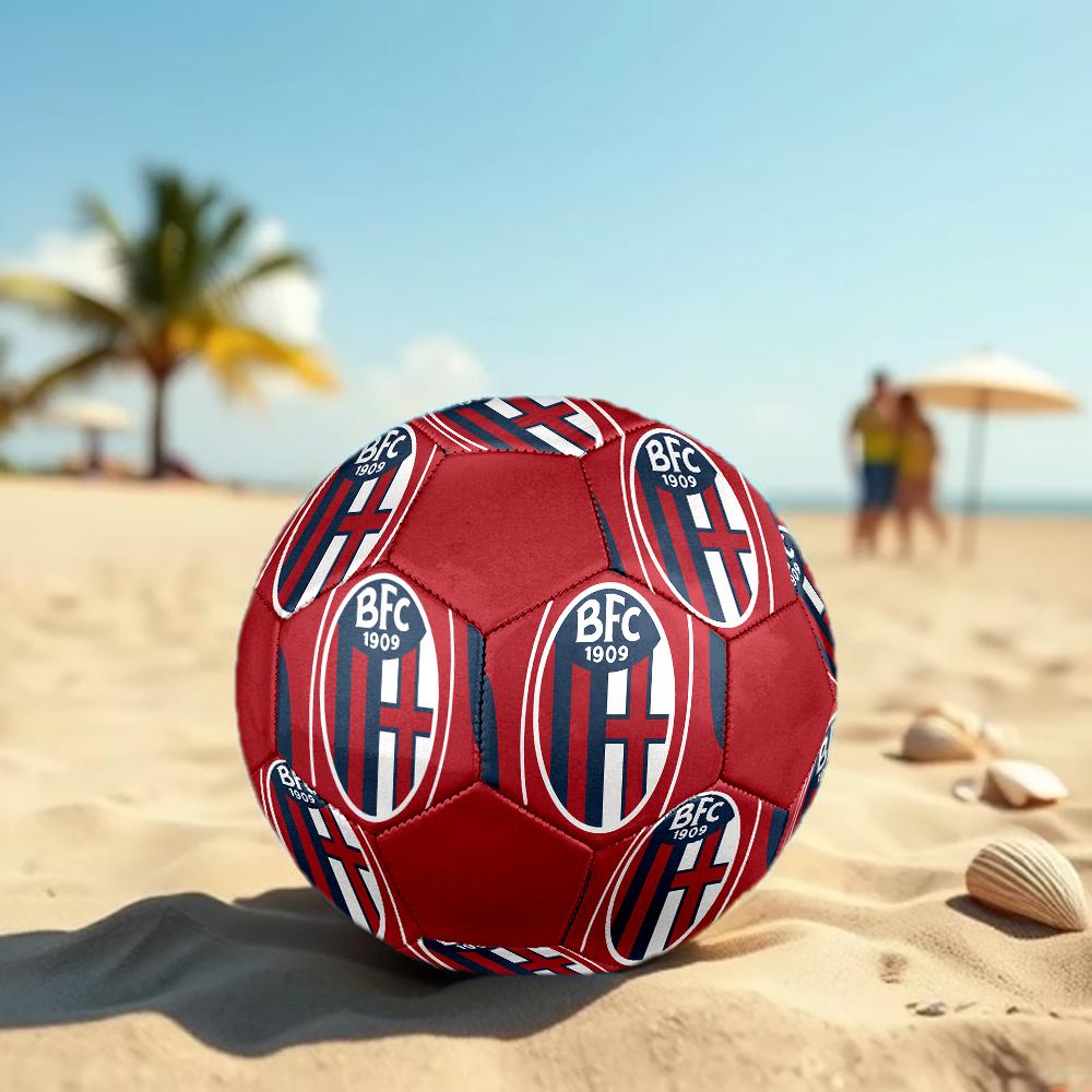 Pallone da Calcio Bologna FC, colorato, adatto a tutte le età, cucito a macchina, materiale in PVC, qualità da competizione, durevole e ad alto rimbalzo