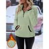 Women's Half Zipper Plush Sweatshirt