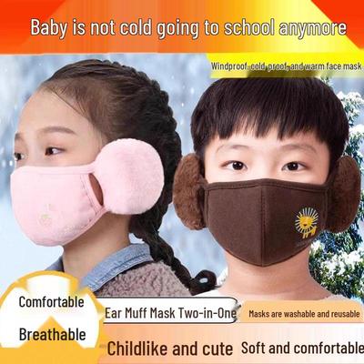 Children's Cartoon Mask: Cold-Proof, Windproof, and Warm Earmuffs for Girls