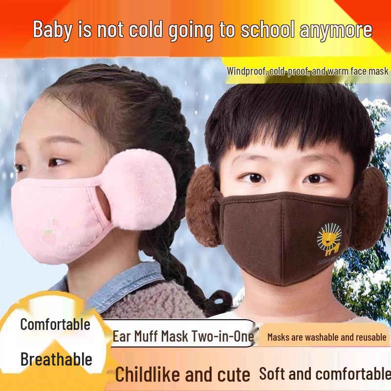 

Children s Cartoon Mask: Cold-Proof, Windproof, and Warm Earmuffs for Girls