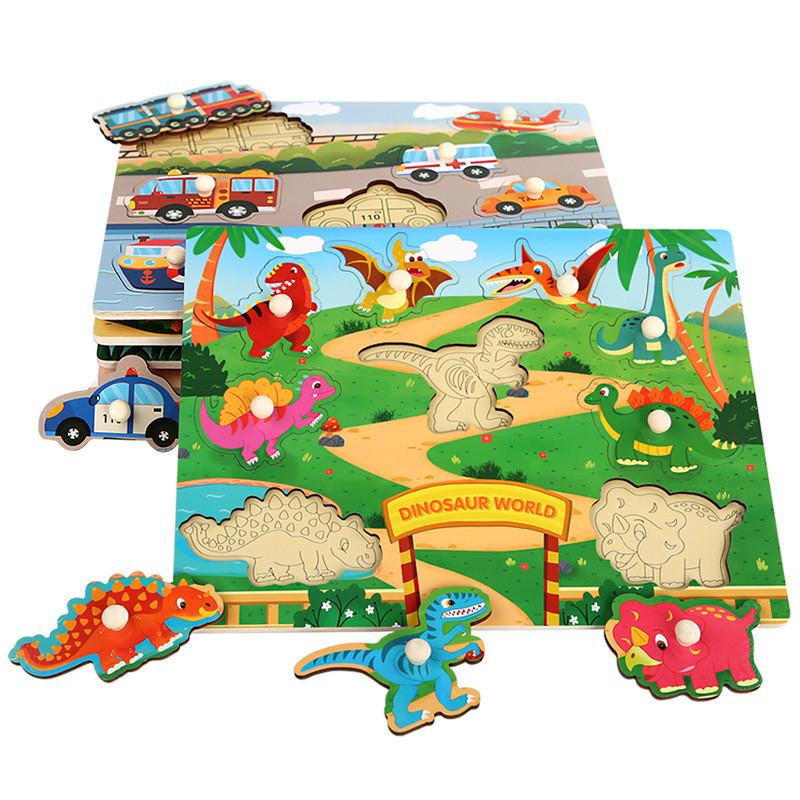 Diy Wooden Stacking Puzzle For Kids With Colorful Scenes And Fine Motor Skill Development