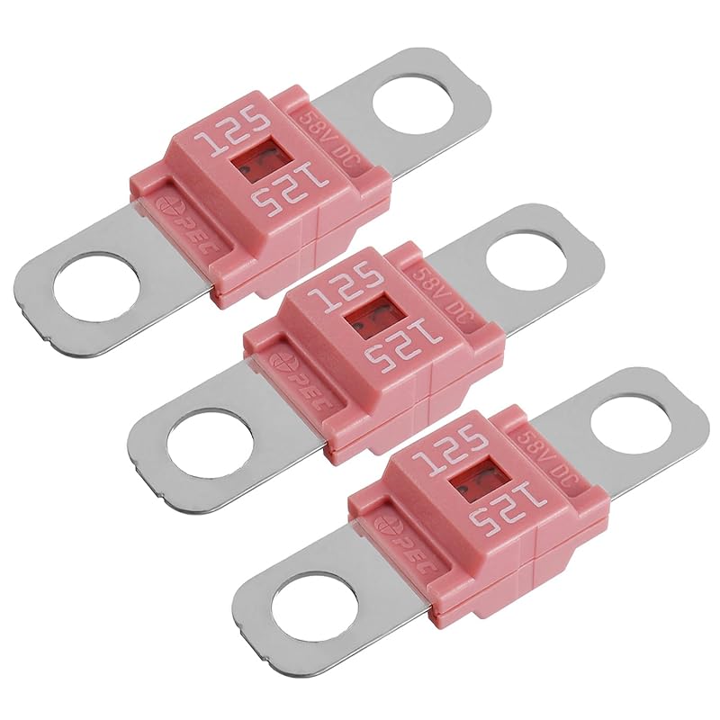 AMI/Midi Fuse 100A High Current Bolt-on Fuse 100 Amp for Cars, Buses, Trucks, Caravans, Construction Vehicles (Pack of 3)