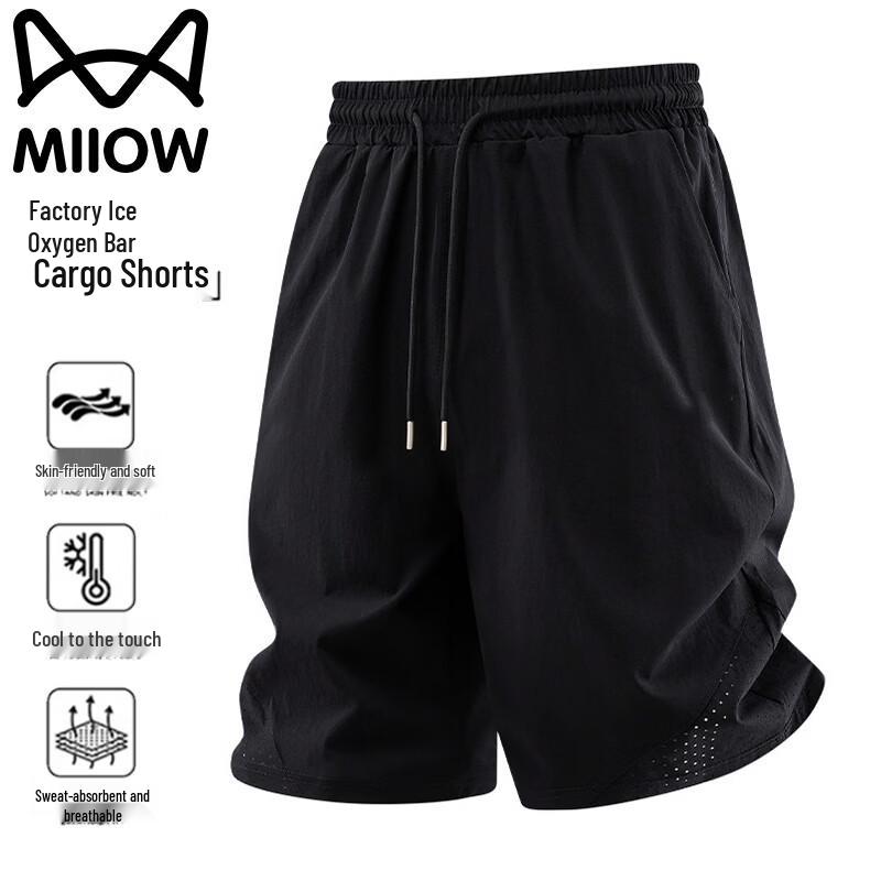 MiiOW Men s Summer Quick-Dry Cargo Shorts L