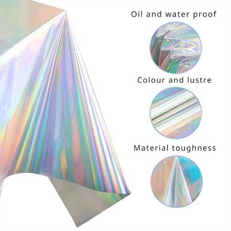 Iridescence Laser Aluminum Film Tablecloth Table Cover Happy Birthday Party Decortion Kids Baby Shower Tablecloth Supplies