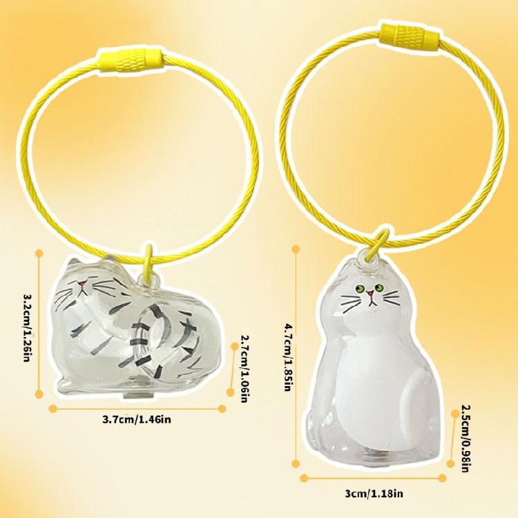 Textured Feline Hair Organiser Case Pendant Keychain Novelty Memorial Gift Box Accessory For Practical Gift Giving