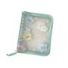 Clear Photo Album Case With Zippered Closures PVC Binder 6 Rings Cover For Kpop Fan Small Card Organization Protectors