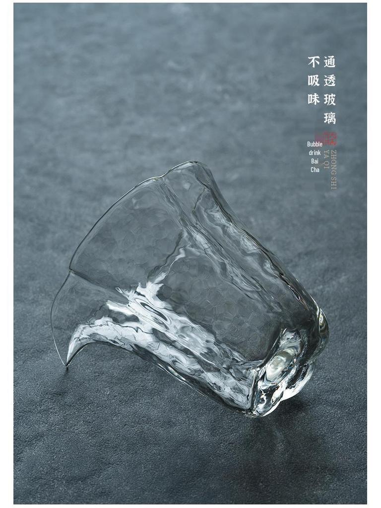 Begonia Flower Borosilicate Glass Tea Separator: Heat-Resistant Gongfu Tea Cup Set, Transparent and Anti-Scald.