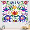Mexican Flowers Curtains,Traditional Mexico Style Colorful Floral Cinco De Mayo Dia De Los Muertos Boho Botany Rustic Style
