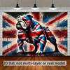 2D Flat Metal Tin Sign Union Jack Flag Wall Art Durable Aluminum Poster for Living Room Bar Man Cave Decor 1pc