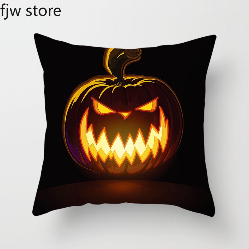 Halloween Decoration Pillowcase Jack-O-Lantern Ghost Face  Party  Sofa Cushion Cover Bedroom Home Decor