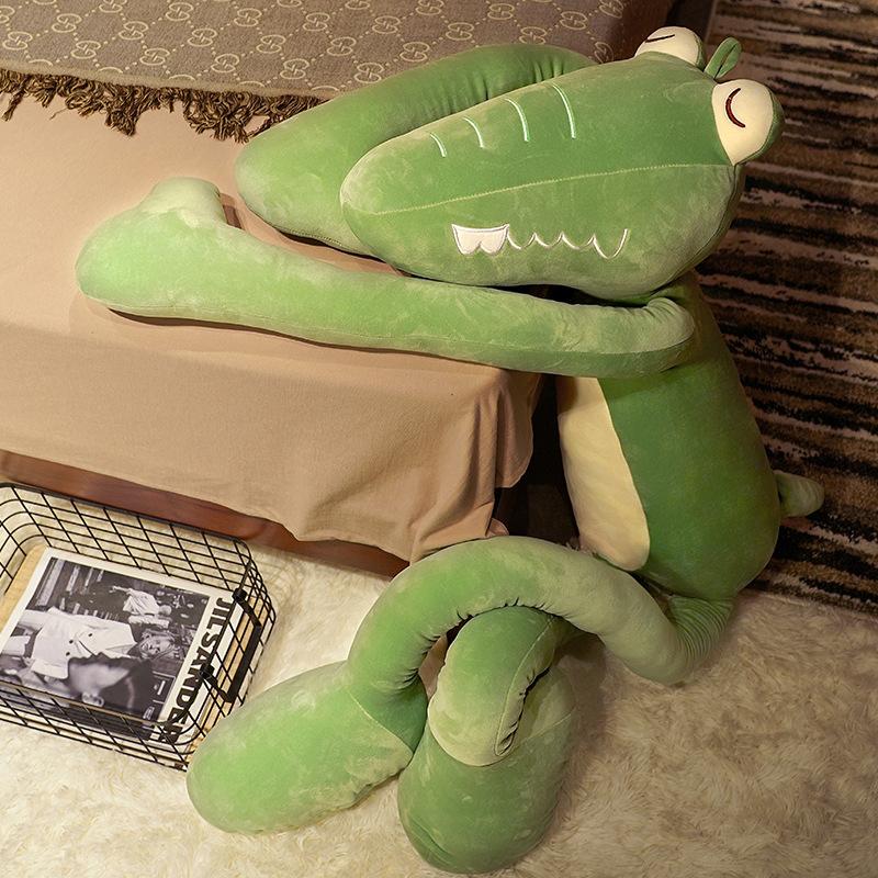Cartoon Mr. Krokodil Puppe Stofftier Lange Arme Beine Weich Cartoon Rosa Grün Alligator Tier Plüschtier Sofa Bett Dekoration 95cm-100cm