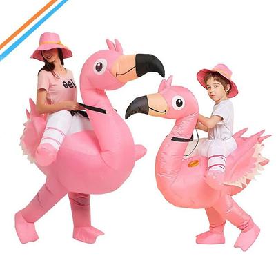 New Pink Flamingo Inflatable Costume Cross Border Ghost Hug People Halloween Cycling Funny Dress Up Performance Mount Costume