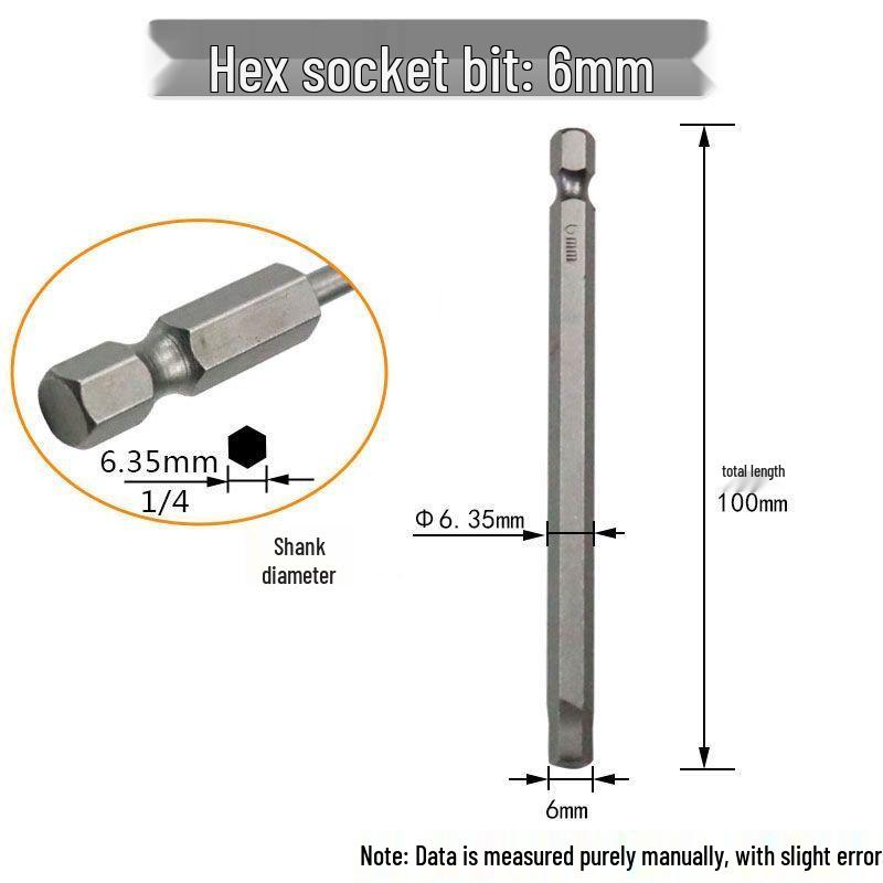 Sechskant Starke Magnetische S2 Schraubendreherbit für Handbohrmaschinen und Elektrische oder Pneumatische Schraubendreher