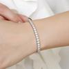 Women's Zircon Tennis Bracelet - Single Row, Full Diamond Claw Chain